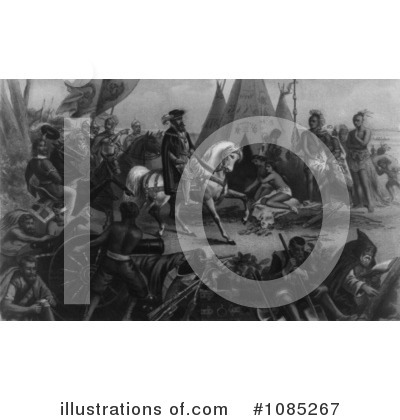 Royalty-Free (RF) Pilgrims Clipart Illustration by JVPD - Stock Sample #1085267