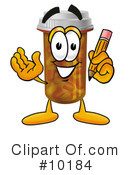 Pill Bottle Clipart #10184 by Mascot Junction