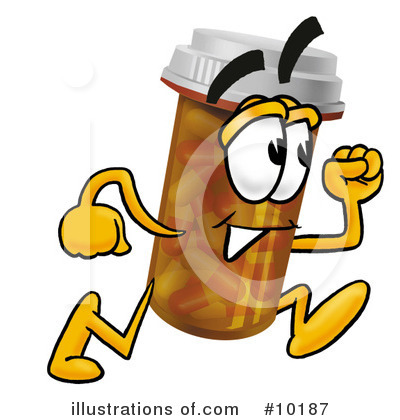Royalty-Free (RF) Pill Bottle Clipart Illustration by Toons4Biz - Stock Sample #10187
