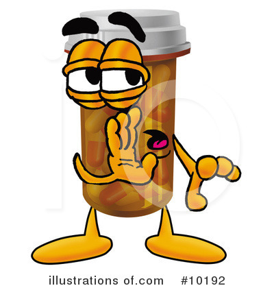 Royalty-Free (RF) Pill Bottle Clipart Illustration by Mascot Junction - Stock Sample #10192