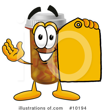 Royalty-Free (RF) Pill Bottle Clipart Illustration by Mascot Junction - Stock Sample #10194