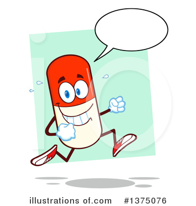 Pill Character Clipart #1375076 by Hit Toon