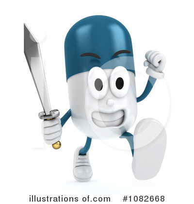 Royalty-Free (RF) Pill Clipart Illustration by BNP Design Studio - Stock Sample #1082668