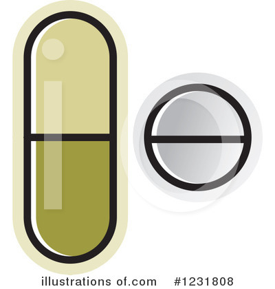 Royalty-Free (RF) Pill Clipart Illustration by Lal Perera - Stock Sample #1231808