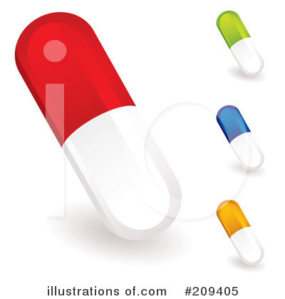 Royalty-Free (RF) Pill Clipart Illustration by michaeltravers - Stock Sample #209405