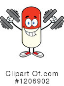 Pill Mascot Clipart #1206902 by Hit Toon