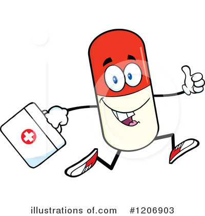 Pill Character Clipart #1206903 by Hit Toon