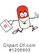 Pill Mascot Clipart #1206903 by Hit Toon