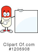Pill Mascot Clipart #1206908 by Hit Toon