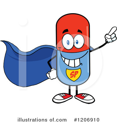 Pill Character Clipart #1206910 by Hit Toon
