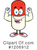 Pill Mascot Clipart #1206912 by Hit Toon
