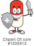 Pill Mascot Clipart #1206913 by Hit Toon