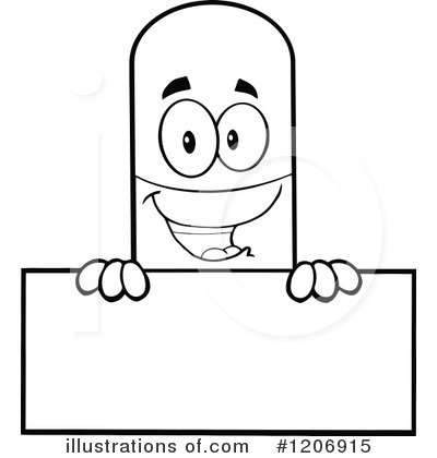 Royalty-Free (RF) Pill Mascot Clipart Illustration by Hit Toon - Stock Sample #1206915