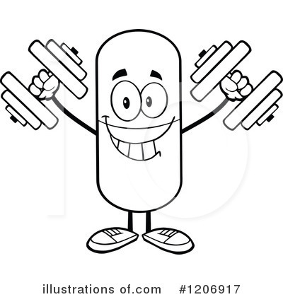 Pill Character Clipart #1206917 by Hit Toon