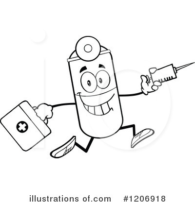 Pill Character Clipart #1206918 by Hit Toon