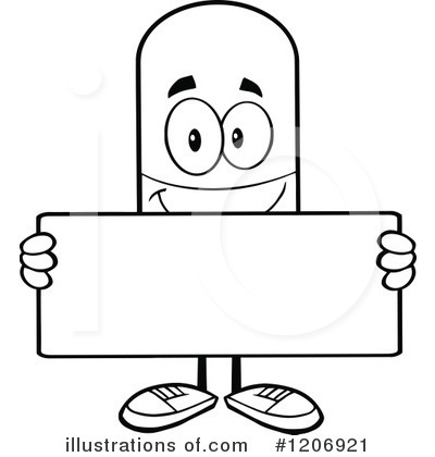 Pill Character Clipart #1206921 by Hit Toon
