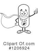 Pill Mascot Clipart #1206924 by Hit Toon