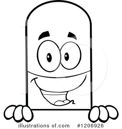 Pill Character Clipart #1206926 by Hit Toon