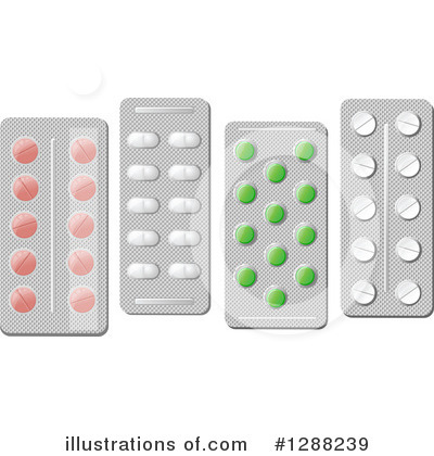 Royalty-Free (RF) Pills Clipart Illustration by Vector Tradition SM - Stock Sample #1288239