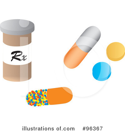 Royalty-Free (RF) Pills Clipart Illustration by Rasmussen Images - Stock Sample #96367