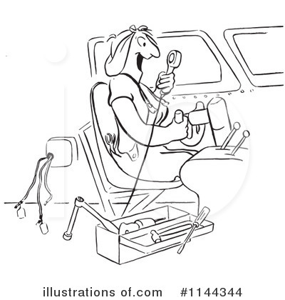 Royalty-Free (RF) Pilot Clipart Illustration by Picsburg - Stock Sample #1144344