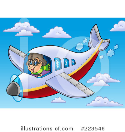 Royalty-Free (RF) Pilot Clipart Illustration by visekart - Stock Sample #223546