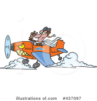 Royalty-Free (RF) Pilot Clipart Illustration by toonaday - Stock Sample #437097