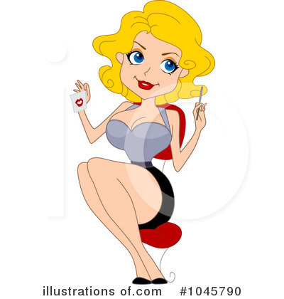Royalty-Free (RF) Pin Up Clipart Illustration by BNP Design Studio - Stock Sample #1045790