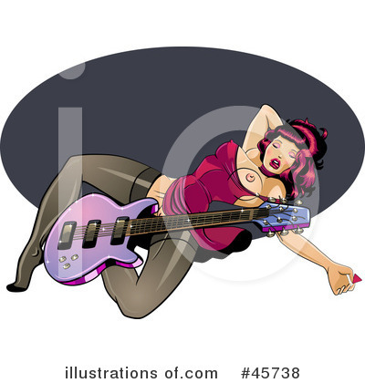 Royalty-Free (RF) Pin Ups Clipart Illustration by r formidable - Stock Sample #45738