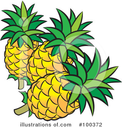 Royalty-Free (RF) Pineapple Clipart Illustration by Lal Perera - Stock Sample #100372