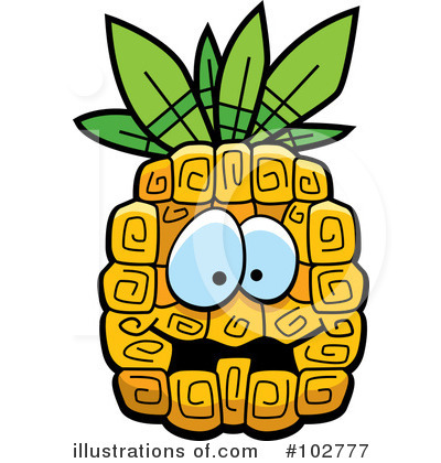 Royalty-Free (RF) Pineapple Clipart Illustration by Cory Thoman - Stock Sample #102777