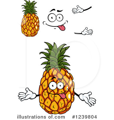 Royalty-Free (RF) Pineapple Clipart Illustration by Vector Tradition SM - Stock Sample #1239804