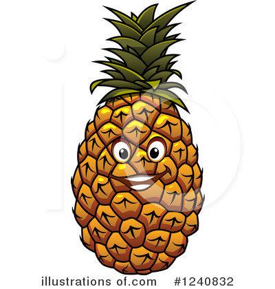 Royalty-Free (RF) Pineapple Clipart Illustration by Vector Tradition SM - Stock Sample #1240832