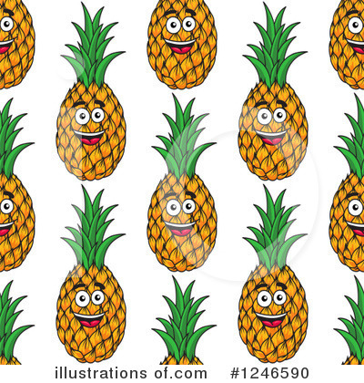 Royalty-Free (RF) Pineapple Clipart Illustration by Vector Tradition SM - Stock Sample #1246590