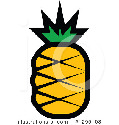 Royalty-Free (RF) Pineapple Clipart Illustration by Vector Tradition SM - Stock Sample #1295108