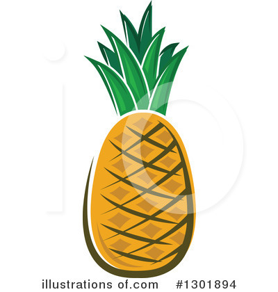 Royalty-Free (RF) Pineapple Clipart Illustration by Vector Tradition SM - Stock Sample #1301894