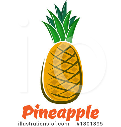 Royalty-Free (RF) Pineapple Clipart Illustration by Vector Tradition SM - Stock Sample #1301895