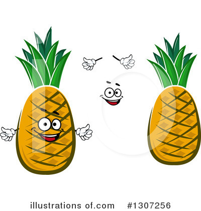 Royalty-Free (RF) Pineapple Clipart Illustration by Vector Tradition SM - Stock Sample #1307256
