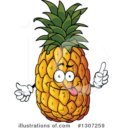 Royalty-Free (RF) Pineapple Clipart Illustration by Vector Tradition SM - Stock Sample #1307259