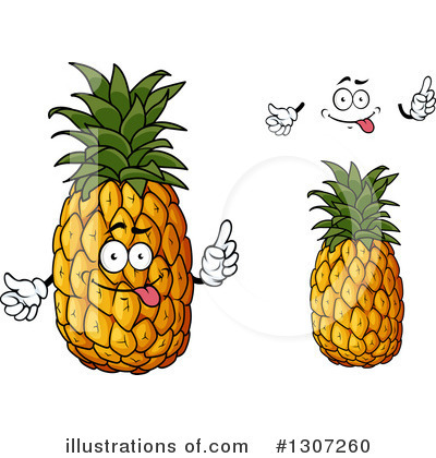 Royalty-Free (RF) Pineapple Clipart Illustration by Vector Tradition SM - Stock Sample #1307260