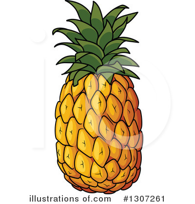 Royalty-Free (RF) Pineapple Clipart Illustration by Vector Tradition SM - Stock Sample #1307261