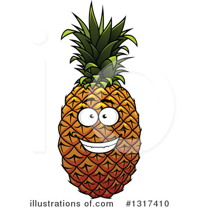 Royalty-Free (RF) Pineapple Clipart Illustration by Vector Tradition SM - Stock Sample #1317410
