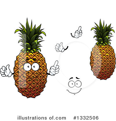 Royalty-Free (RF) Pineapple Clipart Illustration by Vector Tradition SM - Stock Sample #1332506