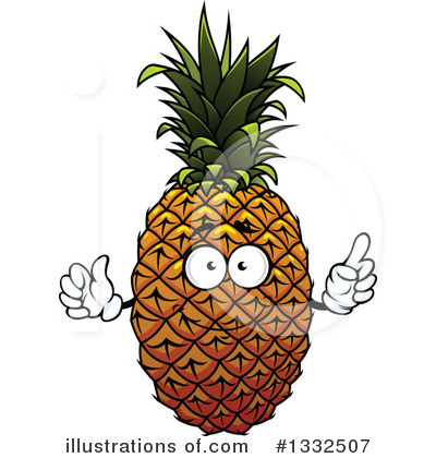 Royalty-Free (RF) Pineapple Clipart Illustration by Vector Tradition SM - Stock Sample #1332507