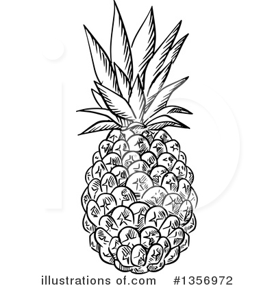 Royalty-Free (RF) Pineapple Clipart Illustration by Vector Tradition SM - Stock Sample #1356972