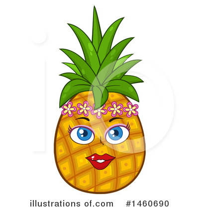 Royalty-Free (RF) Pineapple Clipart Illustration by Hit Toon - Stock Sample #1460690