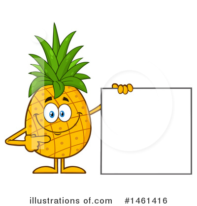 Royalty-Free (RF) Pineapple Clipart Illustration by Hit Toon - Stock Sample #1461416