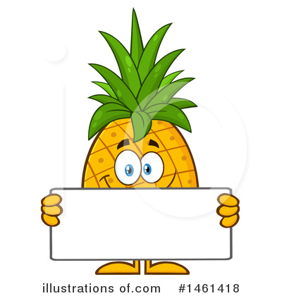 Royalty-Free (RF) Pineapple Clipart Illustration by Hit Toon - Stock Sample #1461418