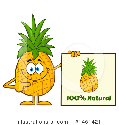 Royalty-Free (RF) Pineapple Clipart Illustration by Hit Toon - Stock Sample #1461421
