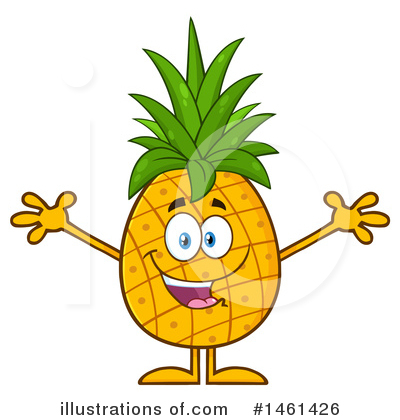 Royalty-Free (RF) Pineapple Clipart Illustration by Hit Toon - Stock Sample #1461426